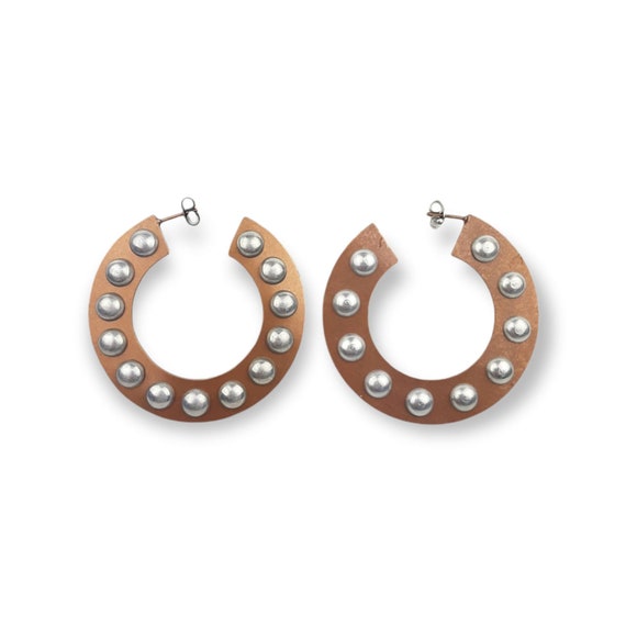 1980's Scooter Paris hoop earrings Gem