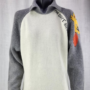 Vintage Jean-Charles de Castelbajac pour Iceberg Lata 80. 90. Uniseks Angora Knit / Looney Tunes Sz. 38