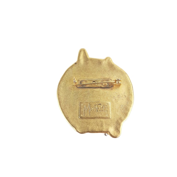 Claude Montana Metal golden colour brooch - image 3