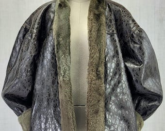 Vintage Yves Saint Laurent Textured Shearling Coat