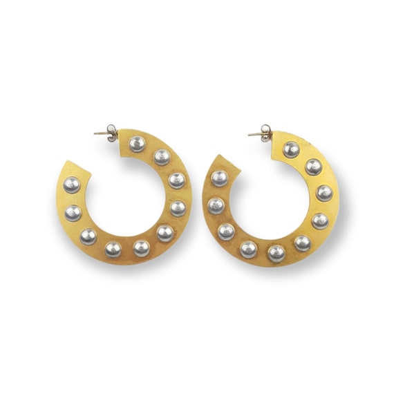 1980's Scooter Paris hoop earrings Gem