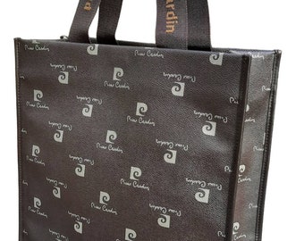 Bolsa de compras marrom Pierre Cardin Monogram Shopper