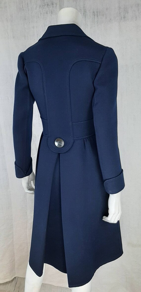 1960's Mod Wool Navy Blue DressCoat Gem