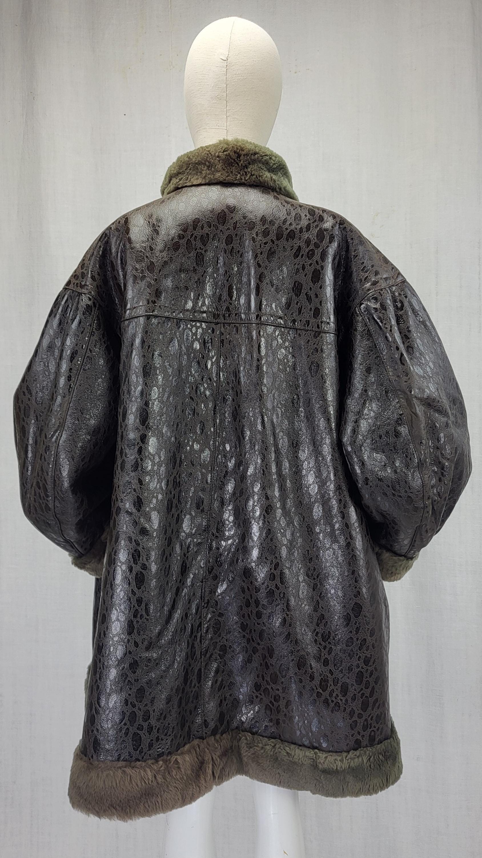 Vintage Yves Saint Laurent Textured Shearling Coat - Etsy