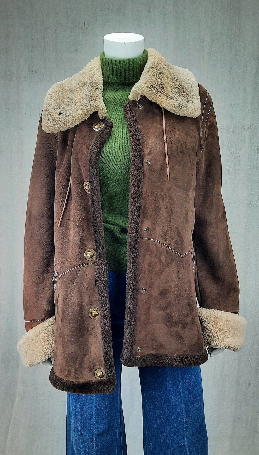 Anne Marie Beretta Shearling Brown Coat - Etsy Australia
