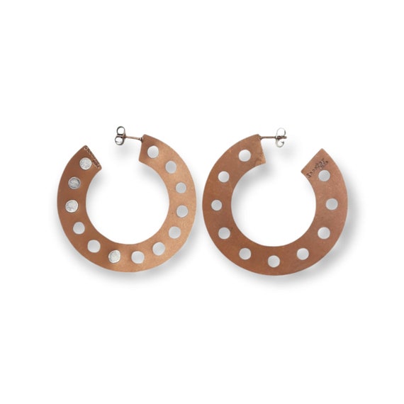 1980's Scooter Paris hoop earrings Gem