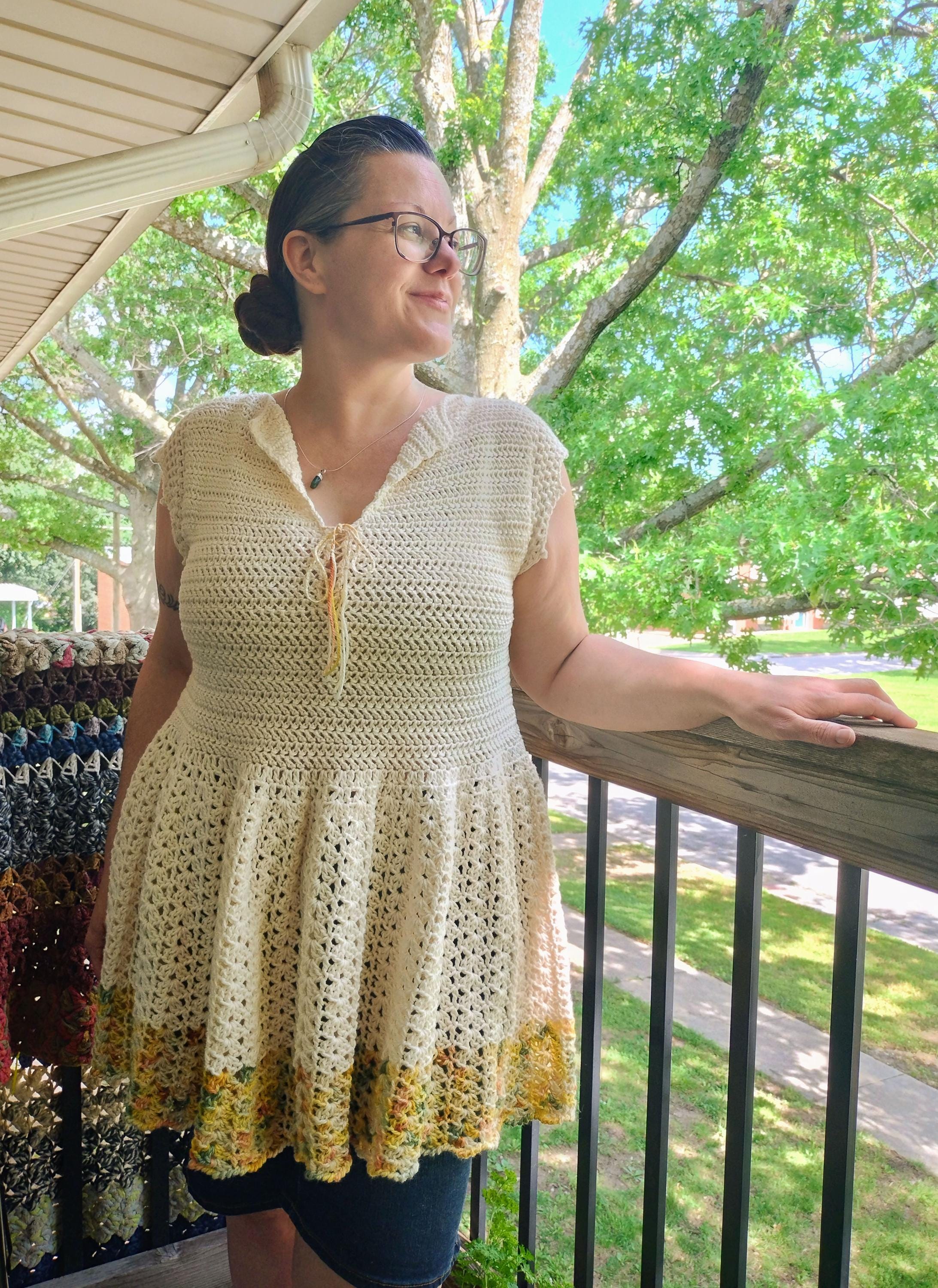 90s Crochet Dress - Etsy UK