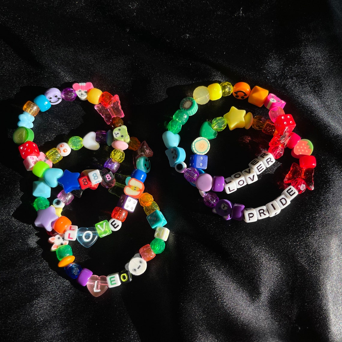 KANDI PLUR Bracelet Y2K Beaded Bracelet Customized Beaded Etsy