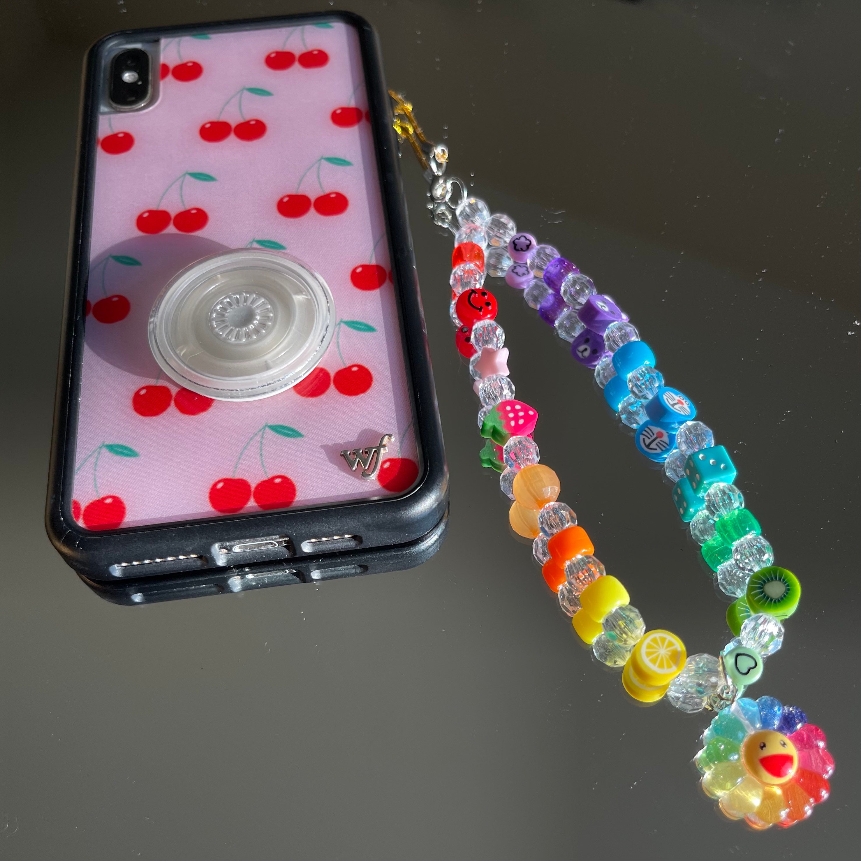 Rainbow Phone Charm Y2K Phone Charm 90s Beaded Phone Charm | Etsy