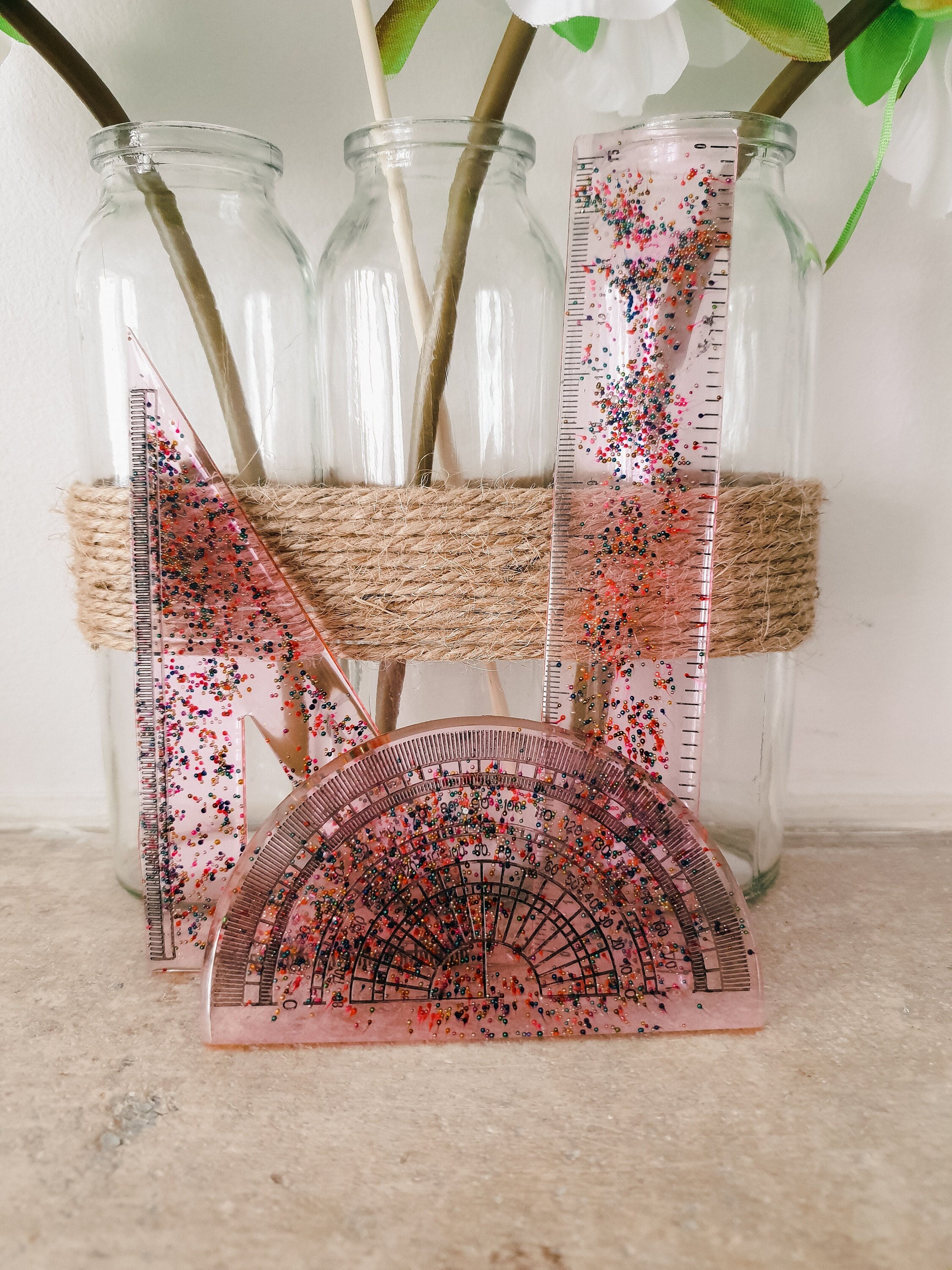 Ensemble Écolier Règle Équerre en Résine