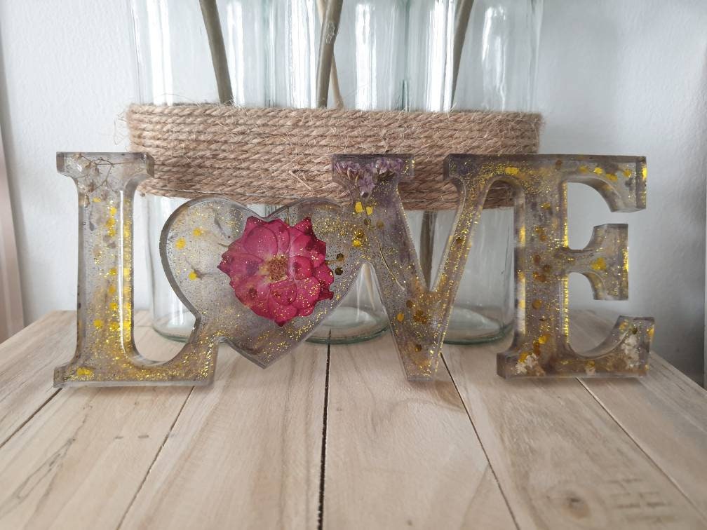 Décoration Love en Résine