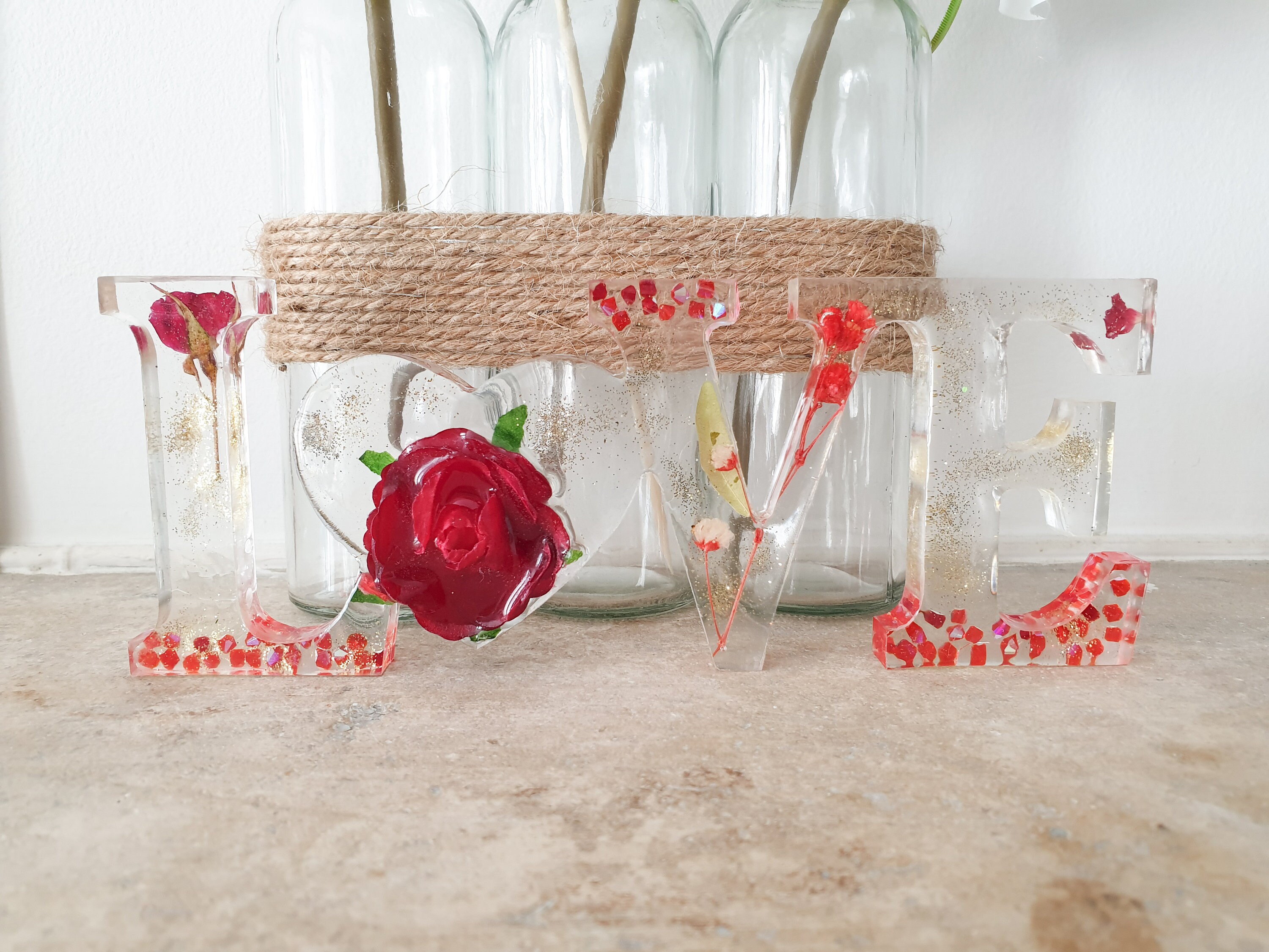 Décoration Love en Résine