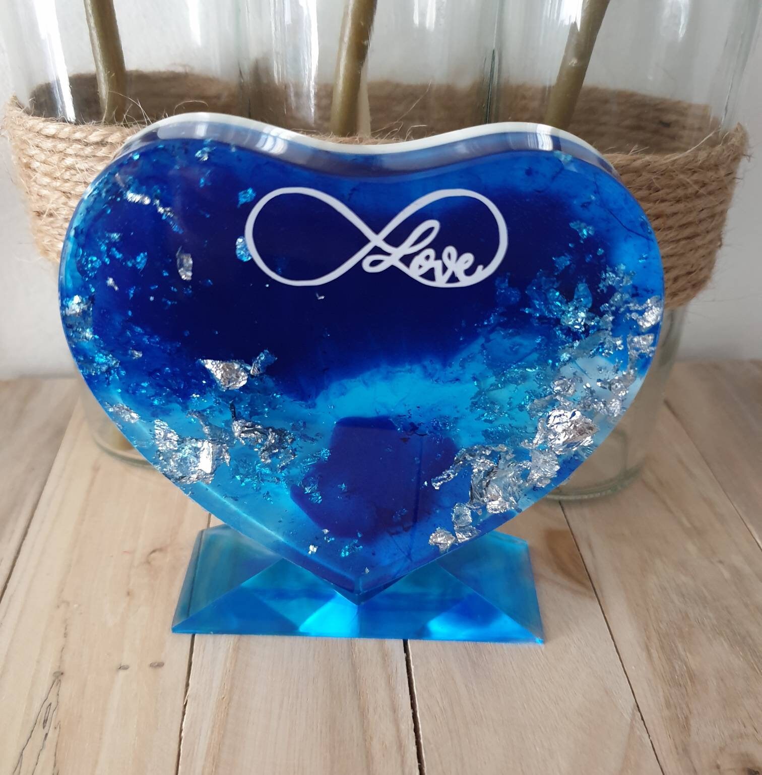 Coeur sur Socle en Résine