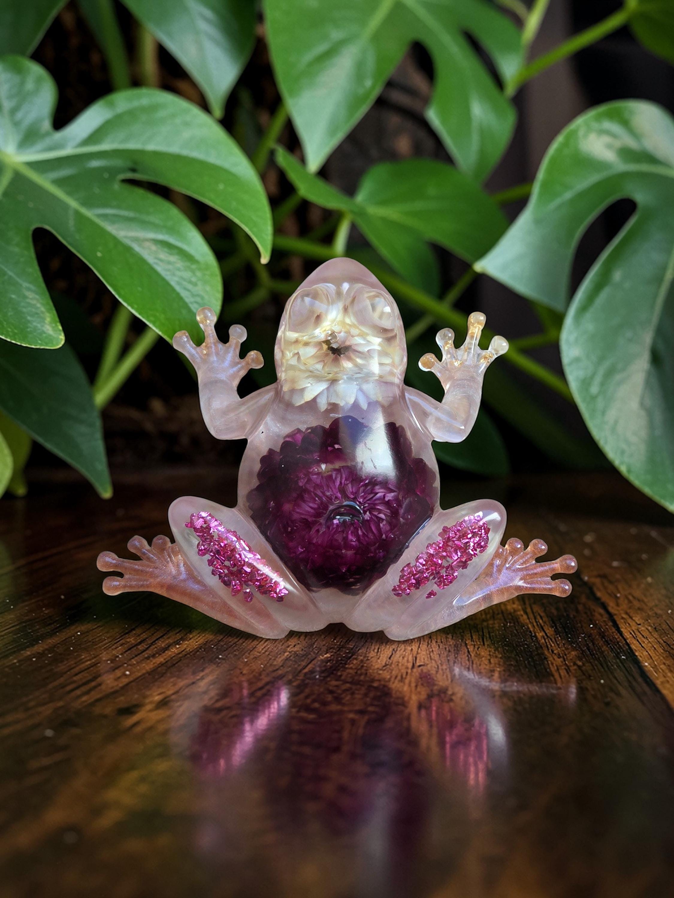 Lot de 3 figurines de grenouille en résine pour jardin - Décoration amusante pour balcon et jardin