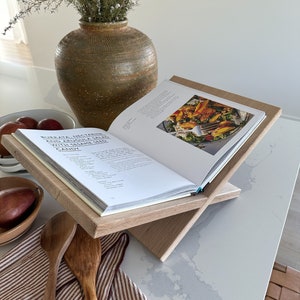 Book Stand: Walnut or White Oak Coffee Table Book Display