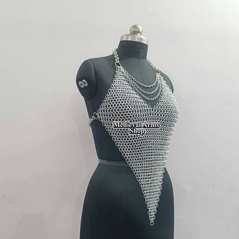 Chainmail Top Chain Layers Aluminum Body Jewelry Medieval Fancy Top ...