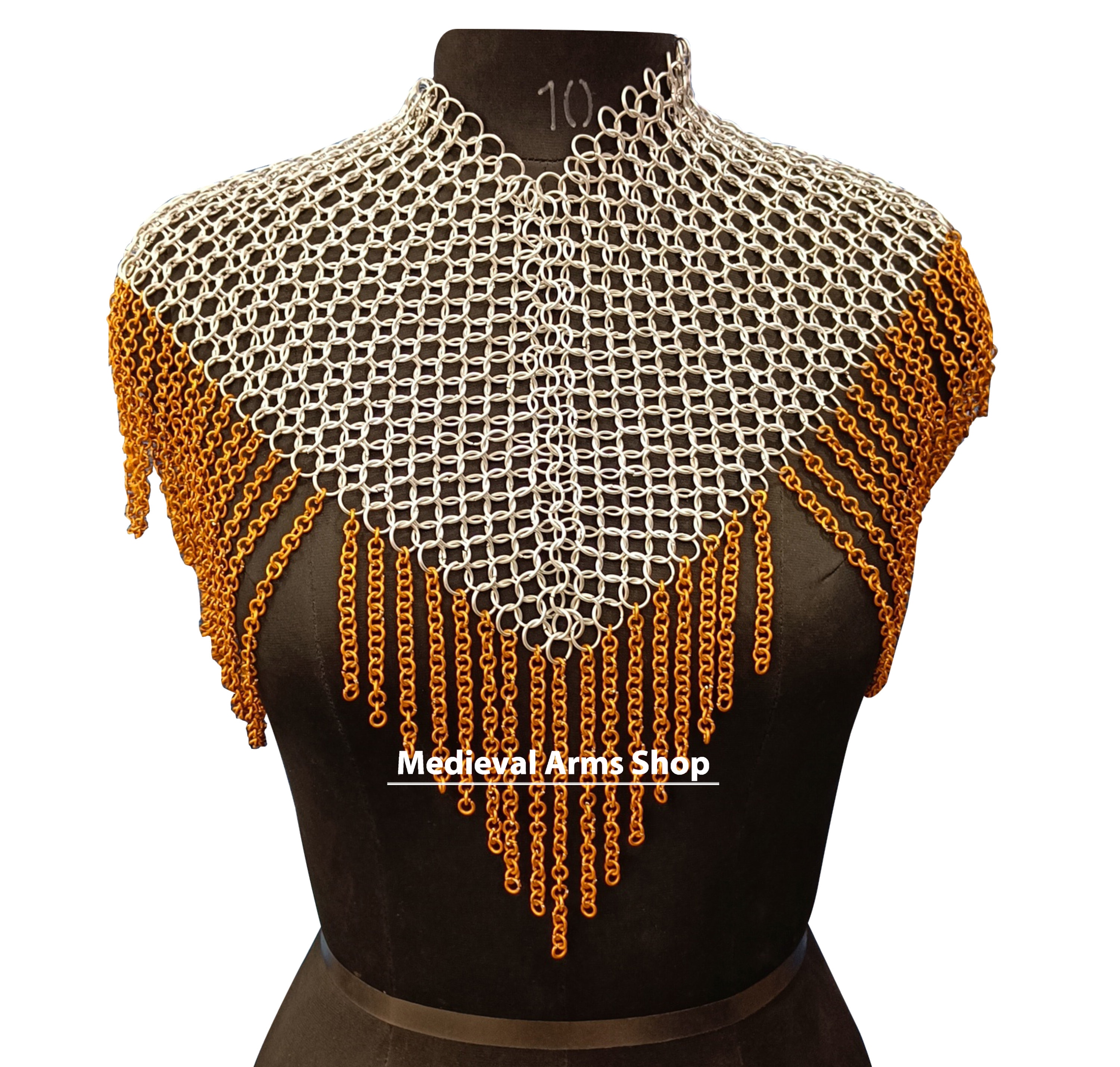 Chainmail Collar Shoulder Jewelry Aluminum Small Chain Layers Stylish ...