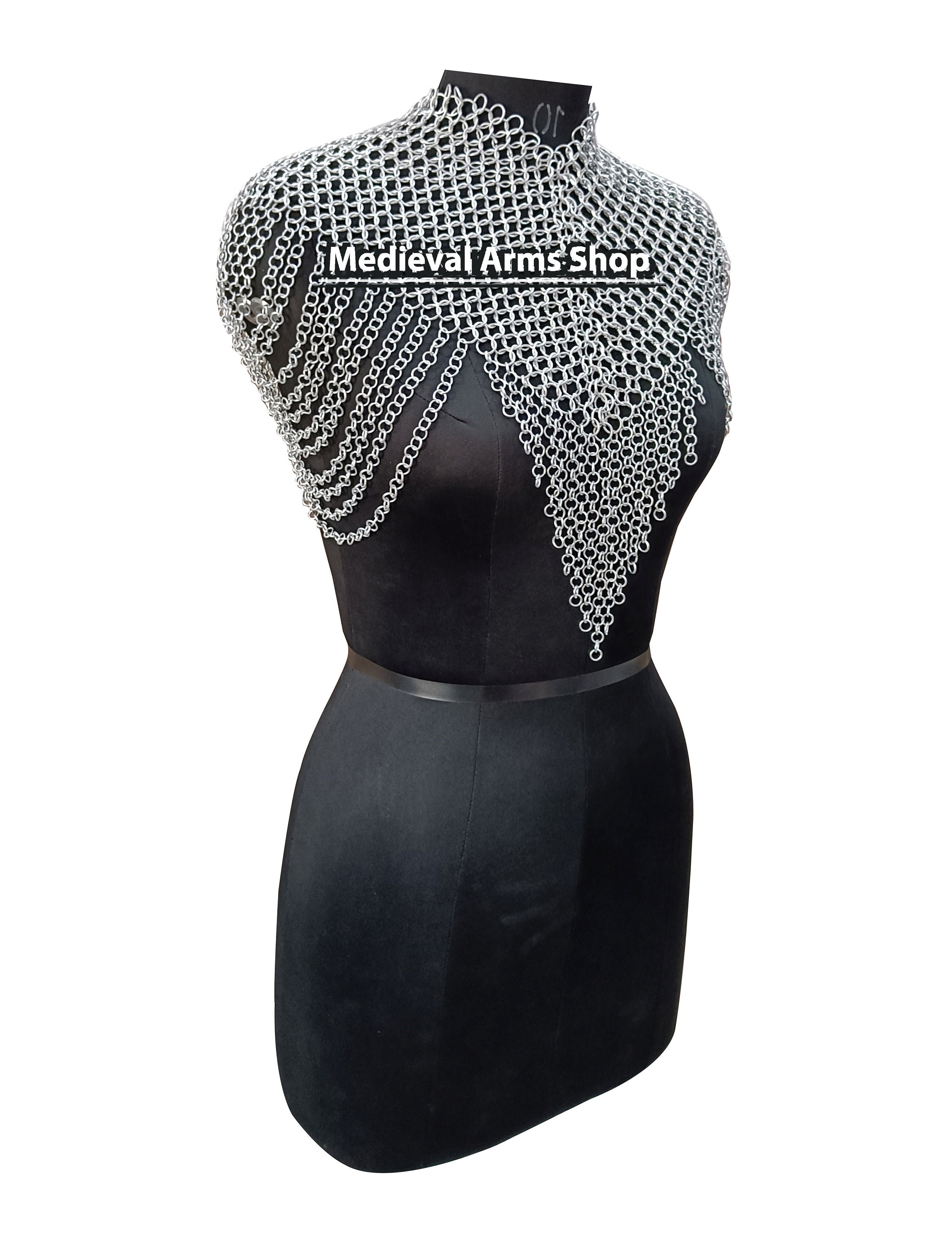 Chainmail Collar Shoulder Jewelry Aluminum Small Chain Layers Stylish ...