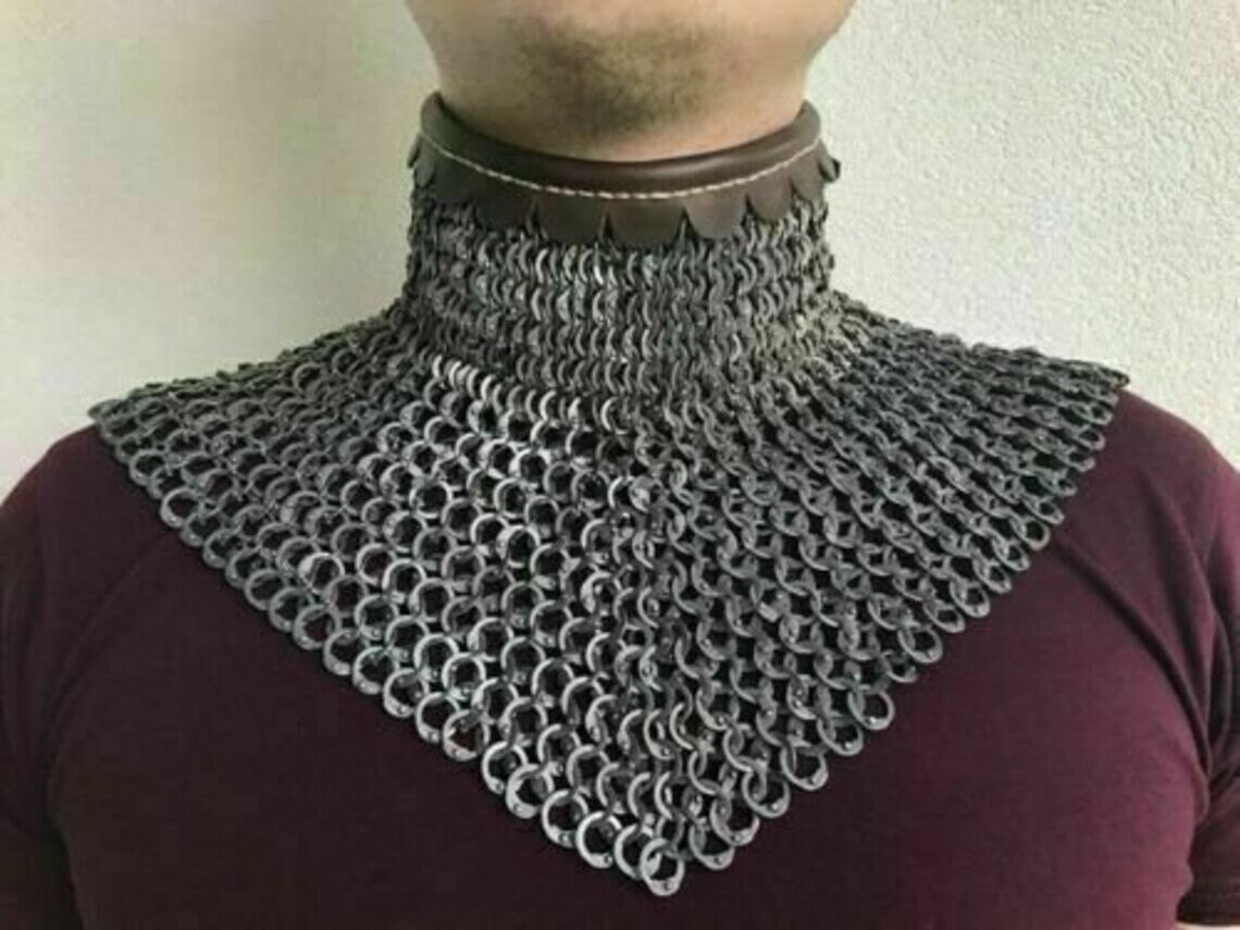 Medieval Chainmail Armor Mild Steel Chainmail Flat Ring Dome Etsy
