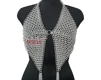 女性用チェーンメイルブラトップ、アルミバットリング、フェスティバル