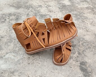 Roman Sandal Medieval Leather Gladiator Sandal, Greek Lace Up Sandal, Summer Sandal Renaissance | Halloween Gift