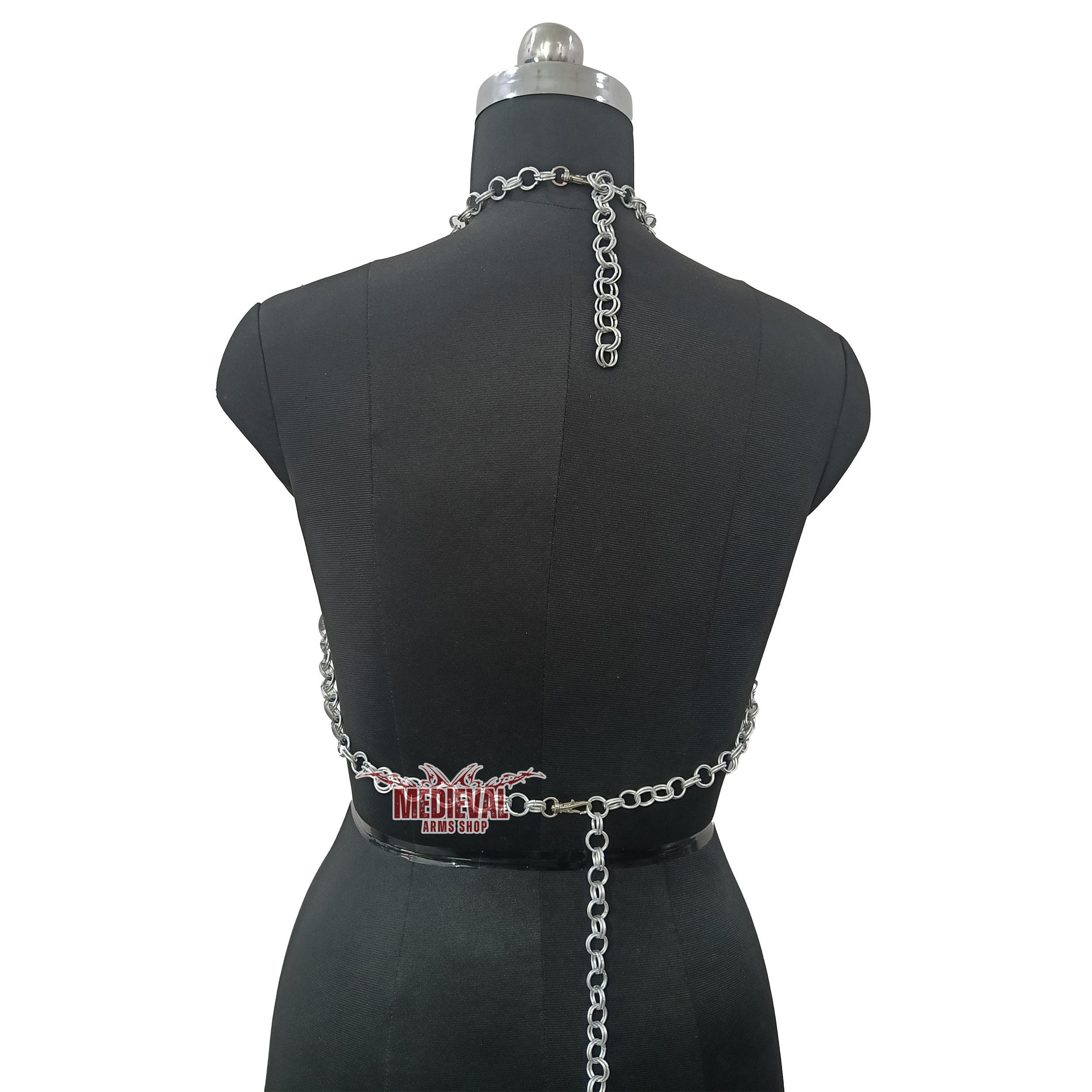 女性用チェーンメイルブラトップ、アルミバットリング、フェスティバル