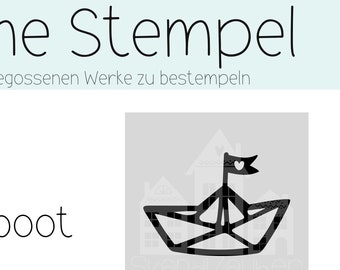 maritimer Stempel * Boot * ideal für gegossene Deko, Karten und Anhänger