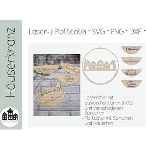 Türkranz mit auswechselbaren Inlets * Laserdatei * Lasercut * Plottdatei * SVG * PNG * DXF