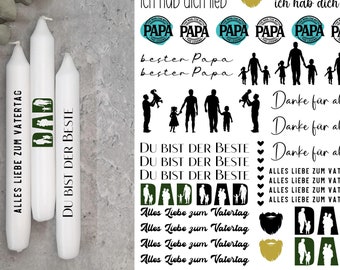 Candle tattoos * best dad * A4 or A5 * Father's Day * waterslide film