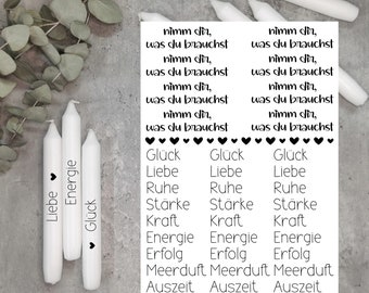 Tatouages de bougies * prenez ce dont vous avez besoin * A4 ou A5 * Amour, bonheur * toboggan aquatique