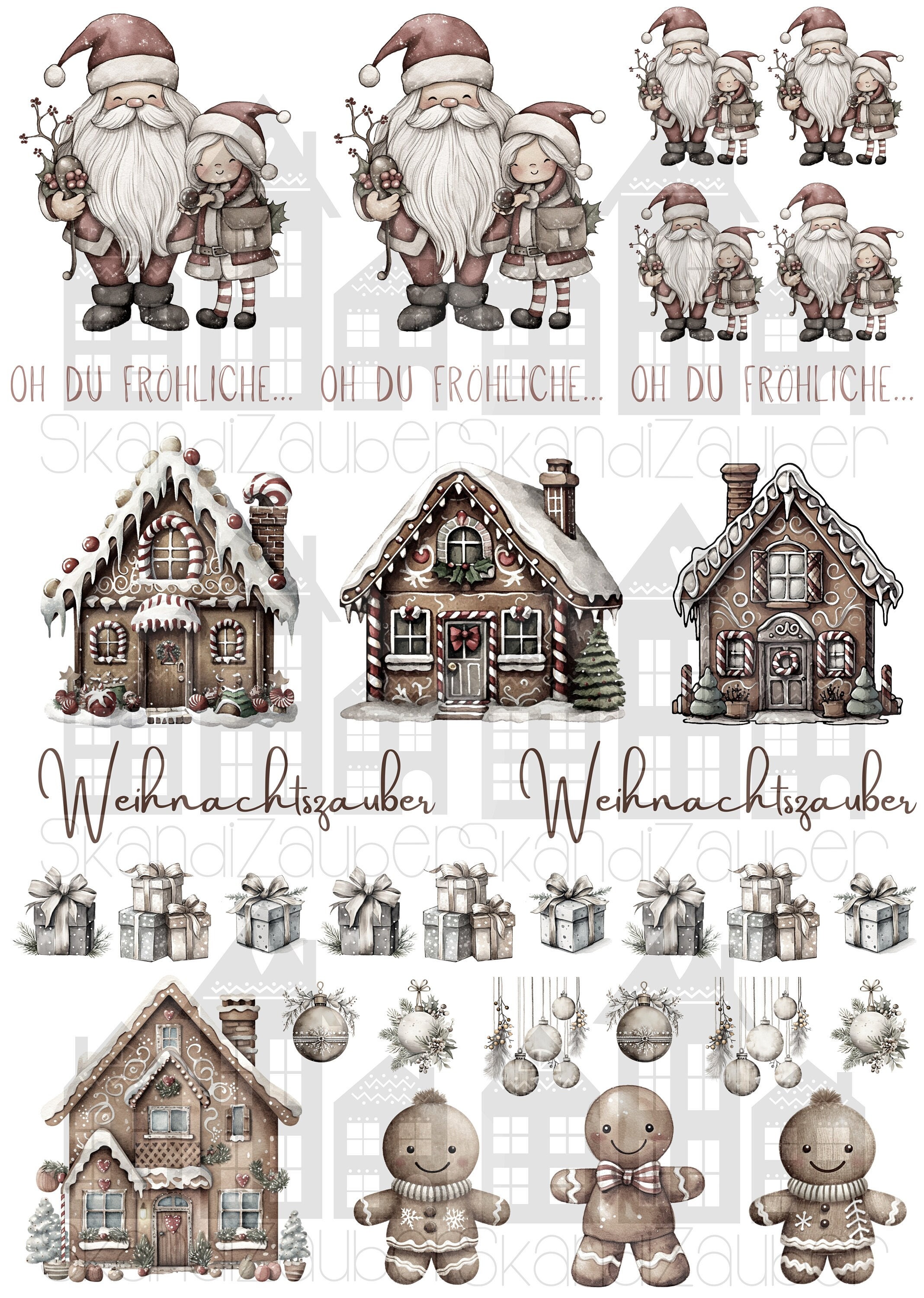 Honoson 20 Sheets Vintage Christmas Rub on Transfers for Crafts and  Furniture Santa Gingerbread Gift Tree Rub on Transfer Stickers Xmas Rub on  Decals