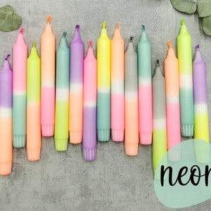 Neon candle * dip dye candle * hand-dipped candle * individually or in a set * colorful candles