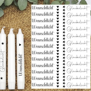 Candle tattoos * wish light * A4 or A5 * lucky light * water slide film