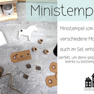 Ministempel kleine Stempel ideal für gegossene Deko und Anhänger Bild 1