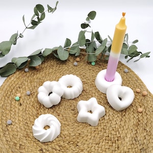 Candle holder made of Raysin * Pillar candle * Bundt cake mold * Heart * Star