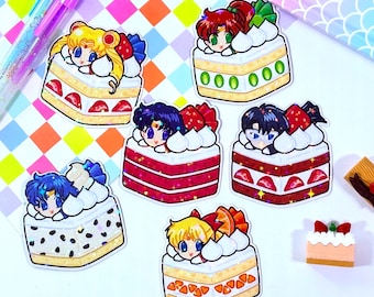 Sailor Moon Cake Holographic Fridge Magnets