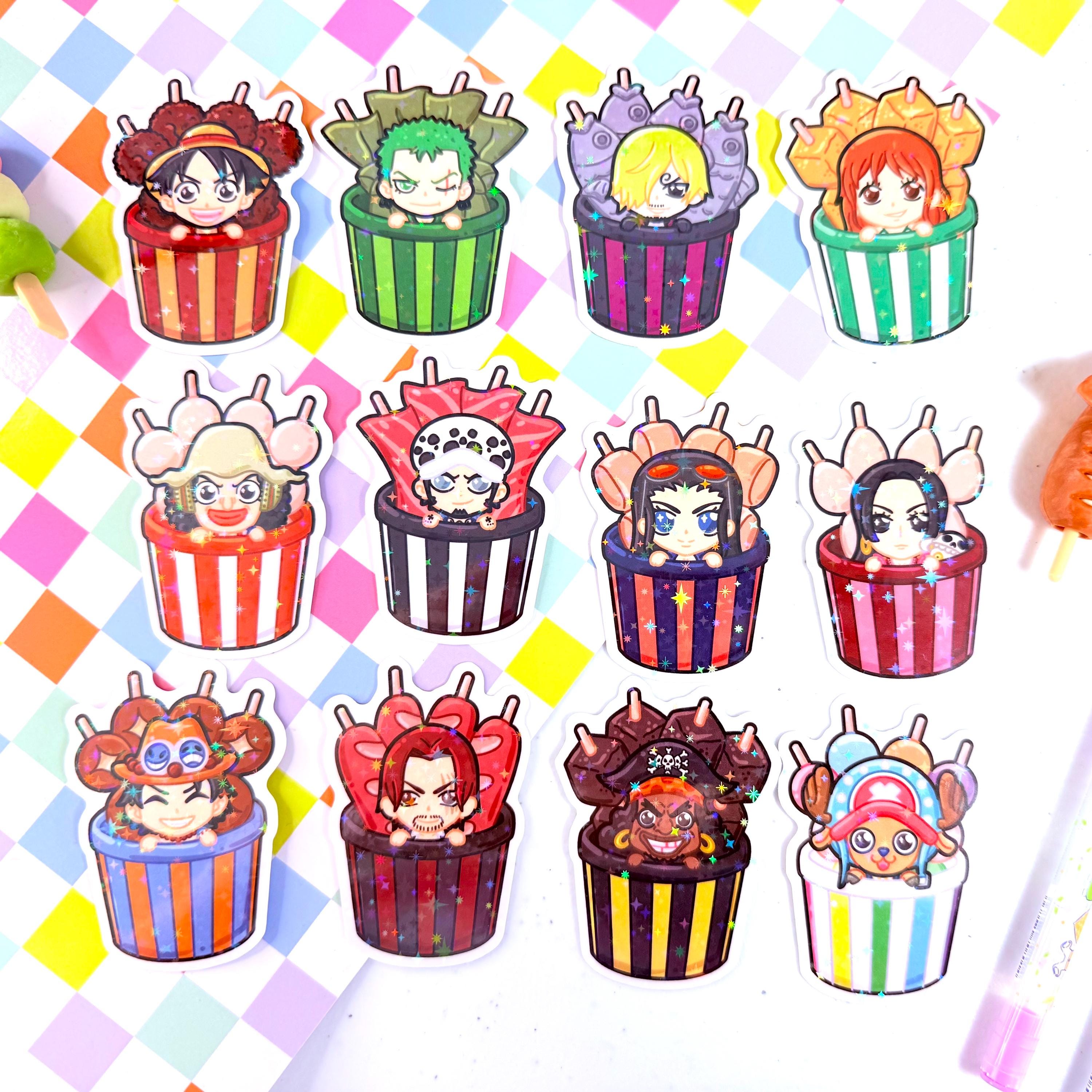 One Piece Kabob Holographic Vinyl Stickers - Tony Tony Chopper Luffy ...
