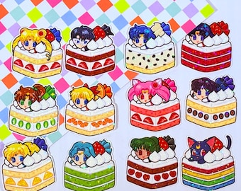 Adesivi olografici Sailor Moon Cake – Decalcomanie Anime