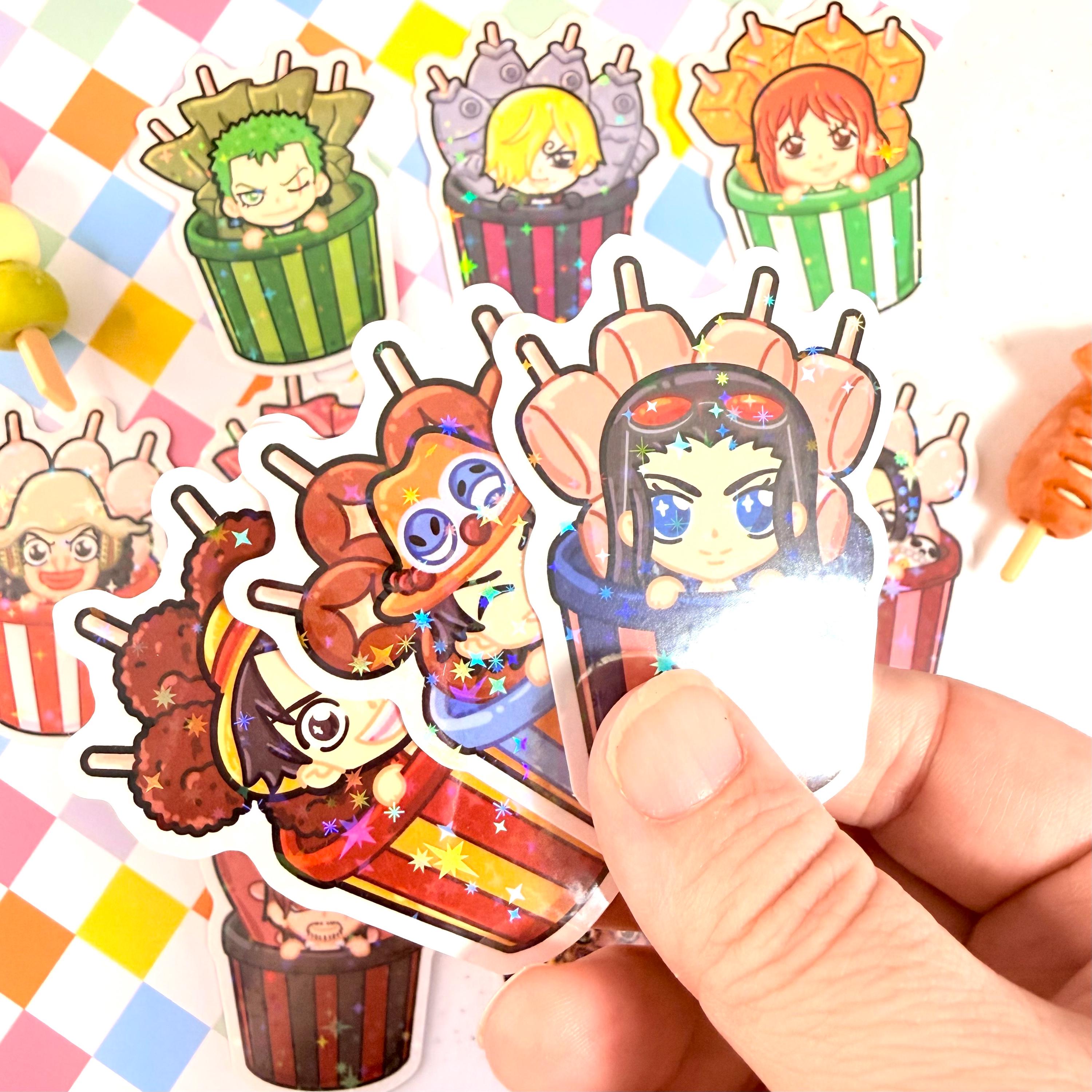 One Piece Kabob Holographic Vinyl Stickers - Tony Tony Chopper Luffy ...