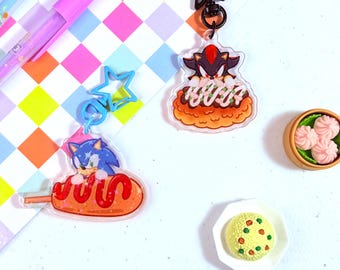 Llavero acrílico holográfico de Sonic Fried Street Foods - Sonic Shadow –