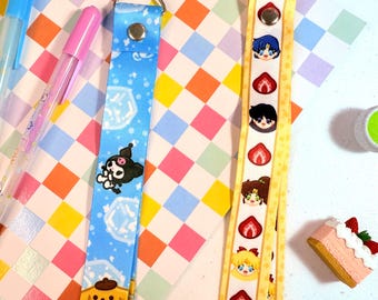 Cordón de Sailor Moon de Sanrio: Kuromi, Hello Kitty, Sailor Scouts
