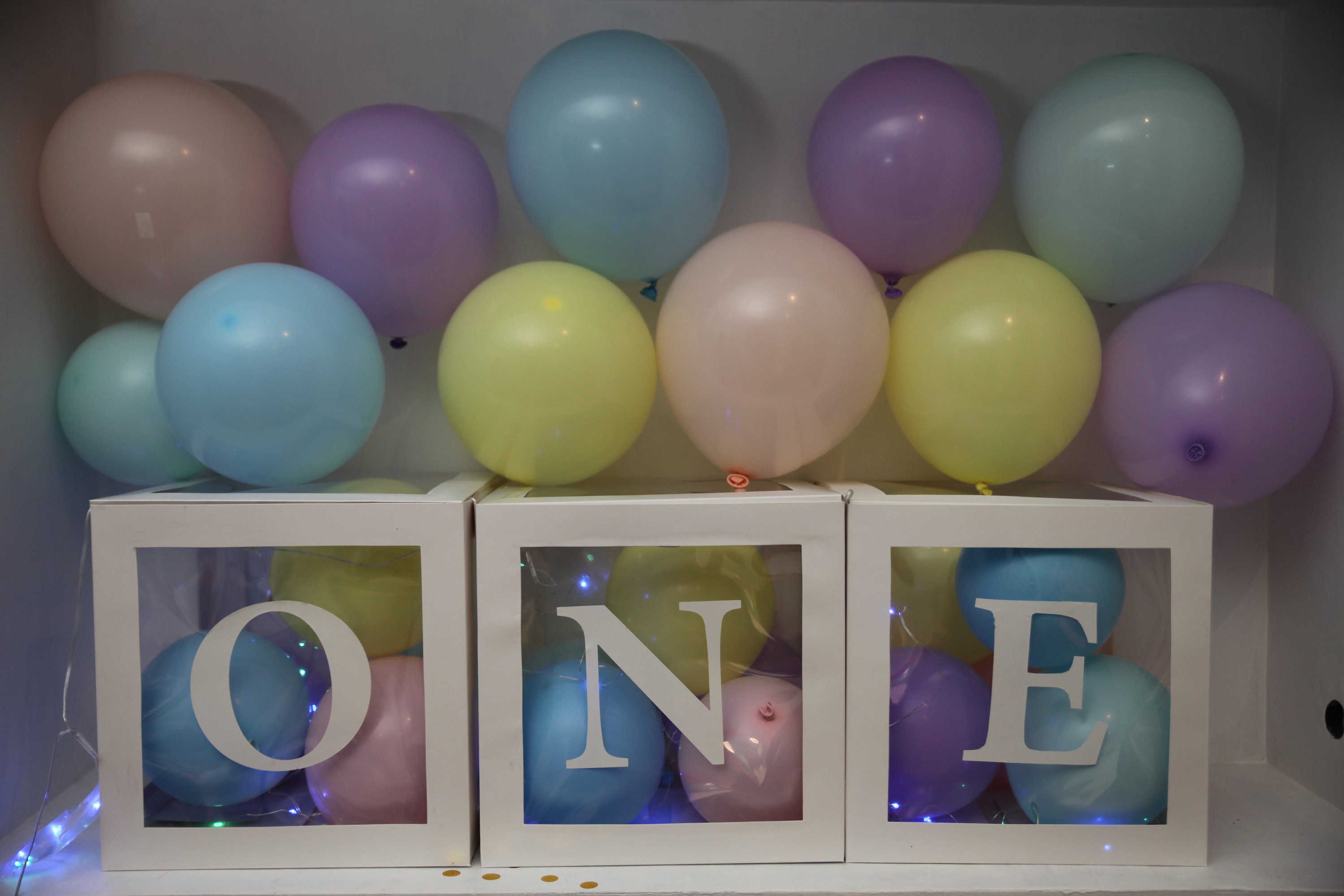 1st Birthday Decoration Balloon Boxes Balloon Blocks 3pc Etsy UK