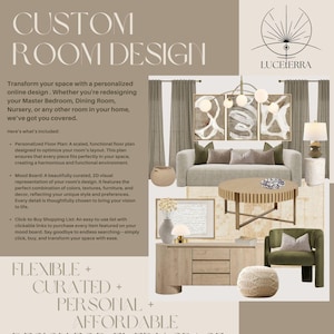 Custom Full Room Design | Interior Design Service | Design Package | Online Design Service | E-Design | Custom Interior Design | Home Decor