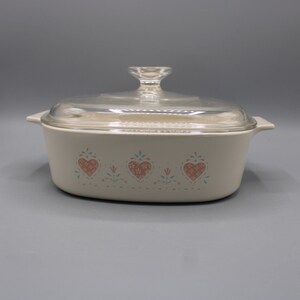 Vtg Corning Ware A-2-B Forever Yours Design 8&quot;x8&quot;x2.5&quot; 2 Liter Casserole & Lid