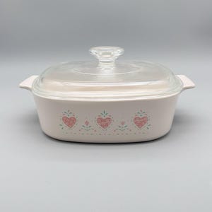 Vintage Corning Ware A-2-B Forever Yours Design 2 Liter Casserole & Lid