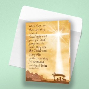Christmas Cards, And the Word was made Flesh, Hand-Drawn, Religious Christmas Cards, Christmas Card Set, Christmas Card Boxed