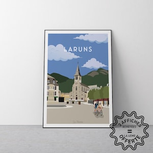 Cartel de Laruns en los Pirineos Atlánticos