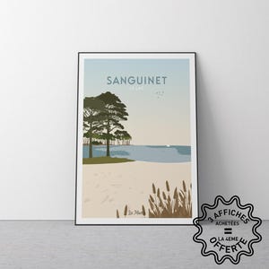 Cartel de Sanguinet en las Landas