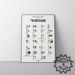 Póster del alfabeto de Dordoña