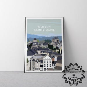 Cartel de Oloron-Sainte-Marie en los Pirineos Atlánticos